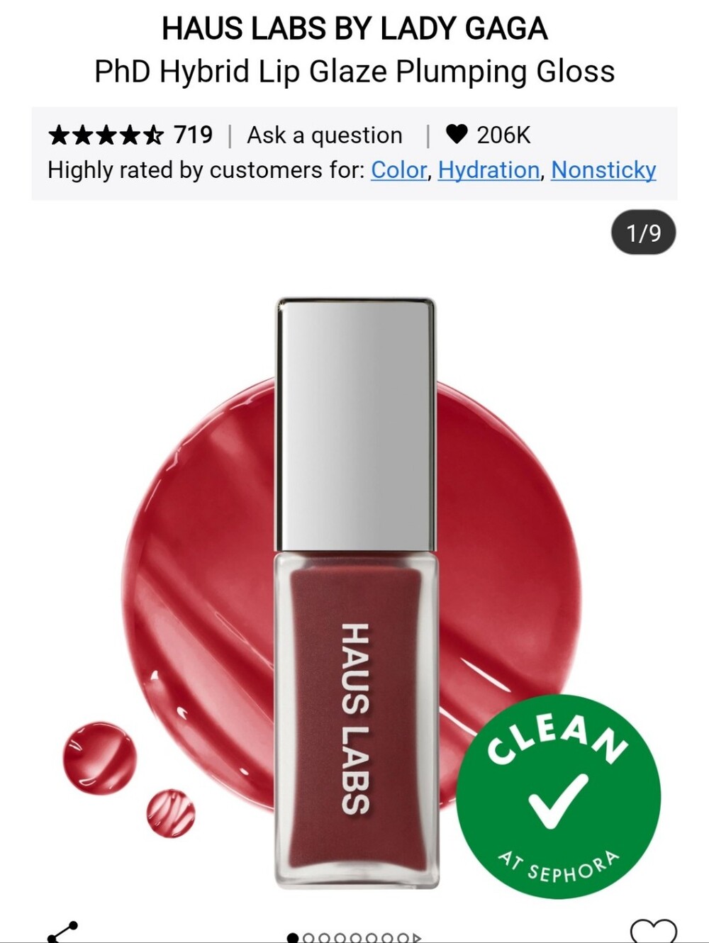 Haus Labs PhD Lip glaze in Persimmon